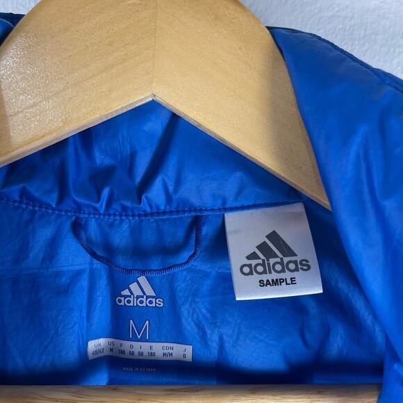 Adidas Terrex Blue Lite Down Hooded Puffer Jacket Packable Men's Medium SAMPLE - Picture 3 of 15